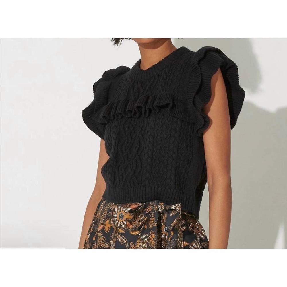 Cleobella Zofia Ruffle Sweater Vest